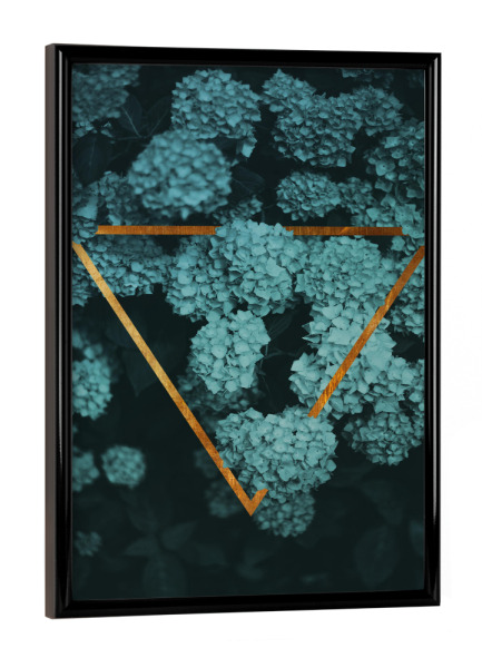 Poster mit schwarzem Rahmen "Bloom 01" artboxONE - Natur,Floral,Abstrakt,Geometrie,Festivals