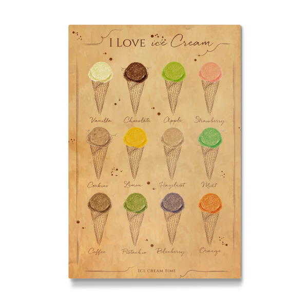 Galerie-Print "Ice cream menu 03" 30x20 cm artboxONE
