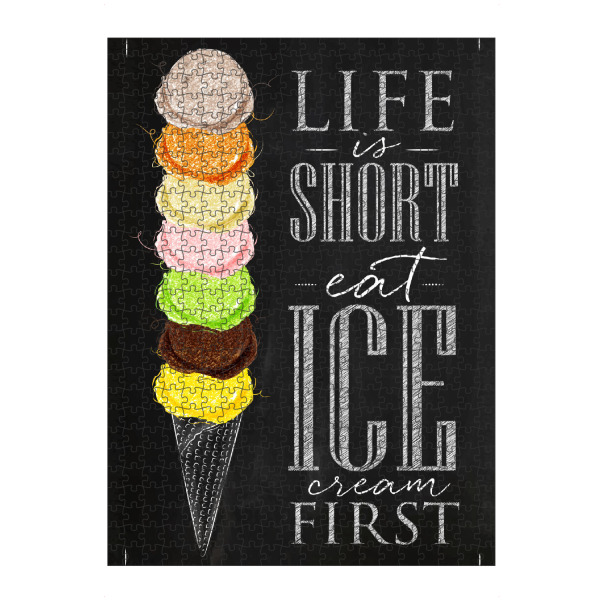 artboxONE Puzzle "Eat ice cream first 02" artboxONE - Essen & Trinken