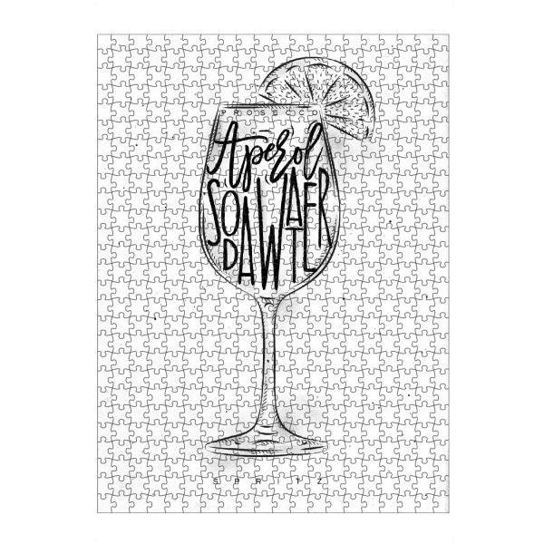 Puzzle Ravensburger "Spritz cocktail white" artboxONE - Schwarzweiß,Essen & Trinken / Alkohol,Festivals