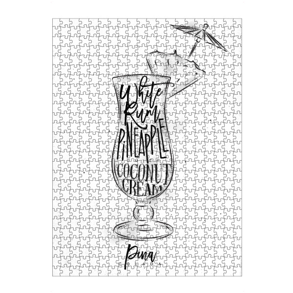 Puzzle Ravensburger "Pina colada cocktail" artboxONE - Schwarzweiß,Essen & Trinken / Alkohol,Festivals