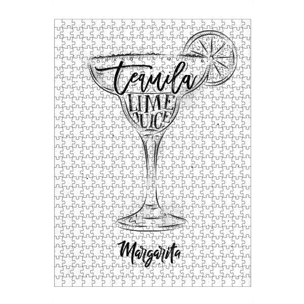 Puzzle Ravensburger "Margarita cocktail white" artboxONE - Schwarzweiß,Essen & Trinken / Alkohol,Festivals