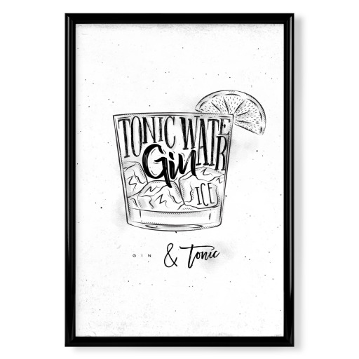 Gin tonic cocktail