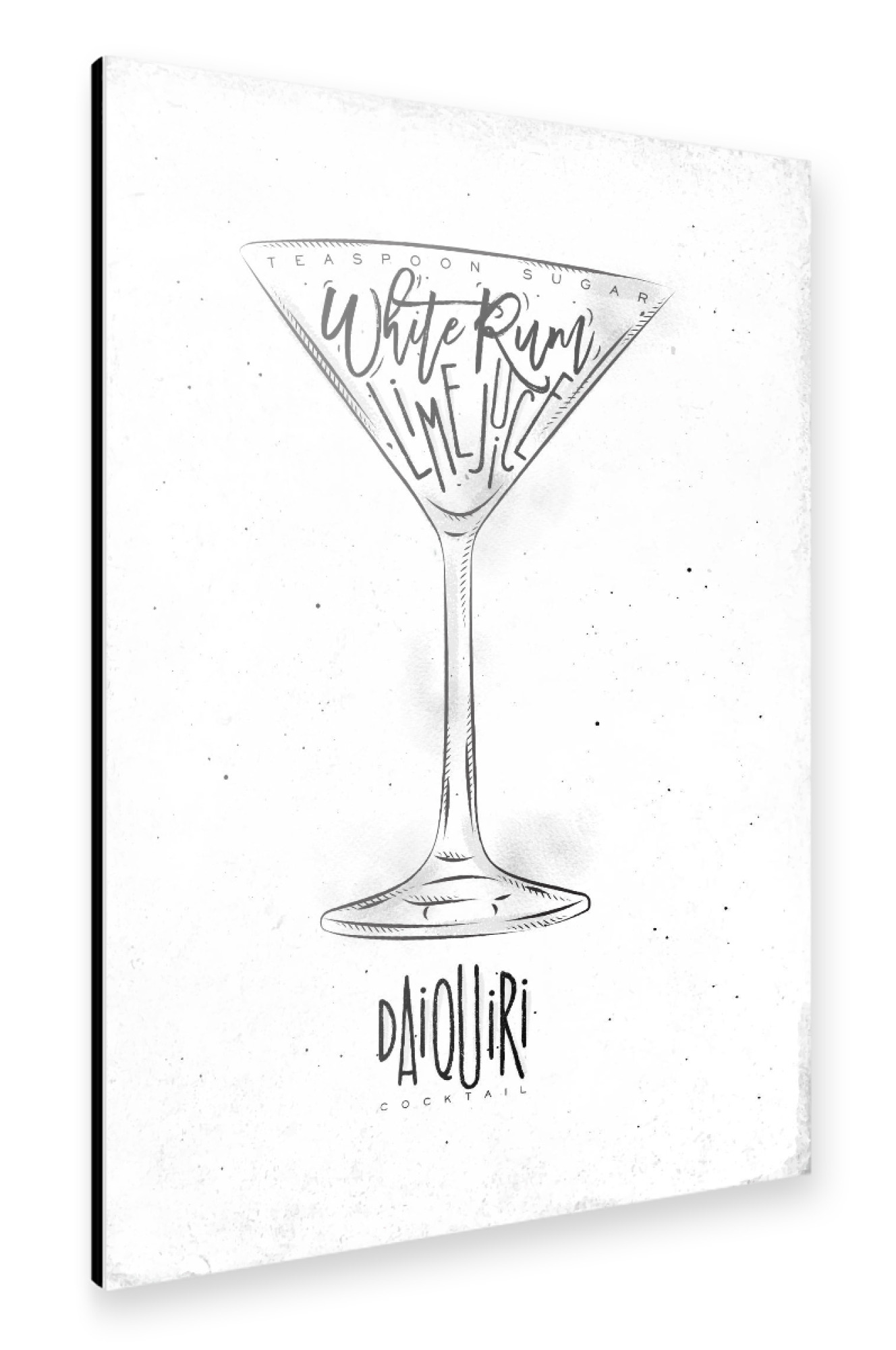 Alu-Dibond "Daiquiri cocktail white" 75x50 cm artboxONE