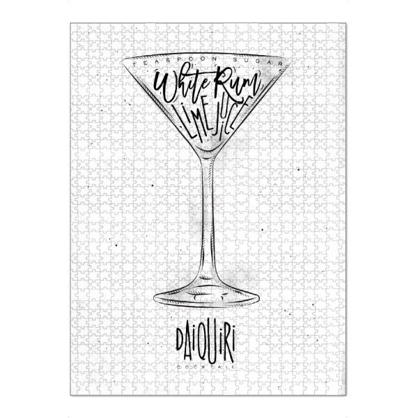 Puzzle Ravensburger "Daiquiri cocktail white" artboxONE - Schwarzweiß,Essen & Trinken / Alkohol,Festivals