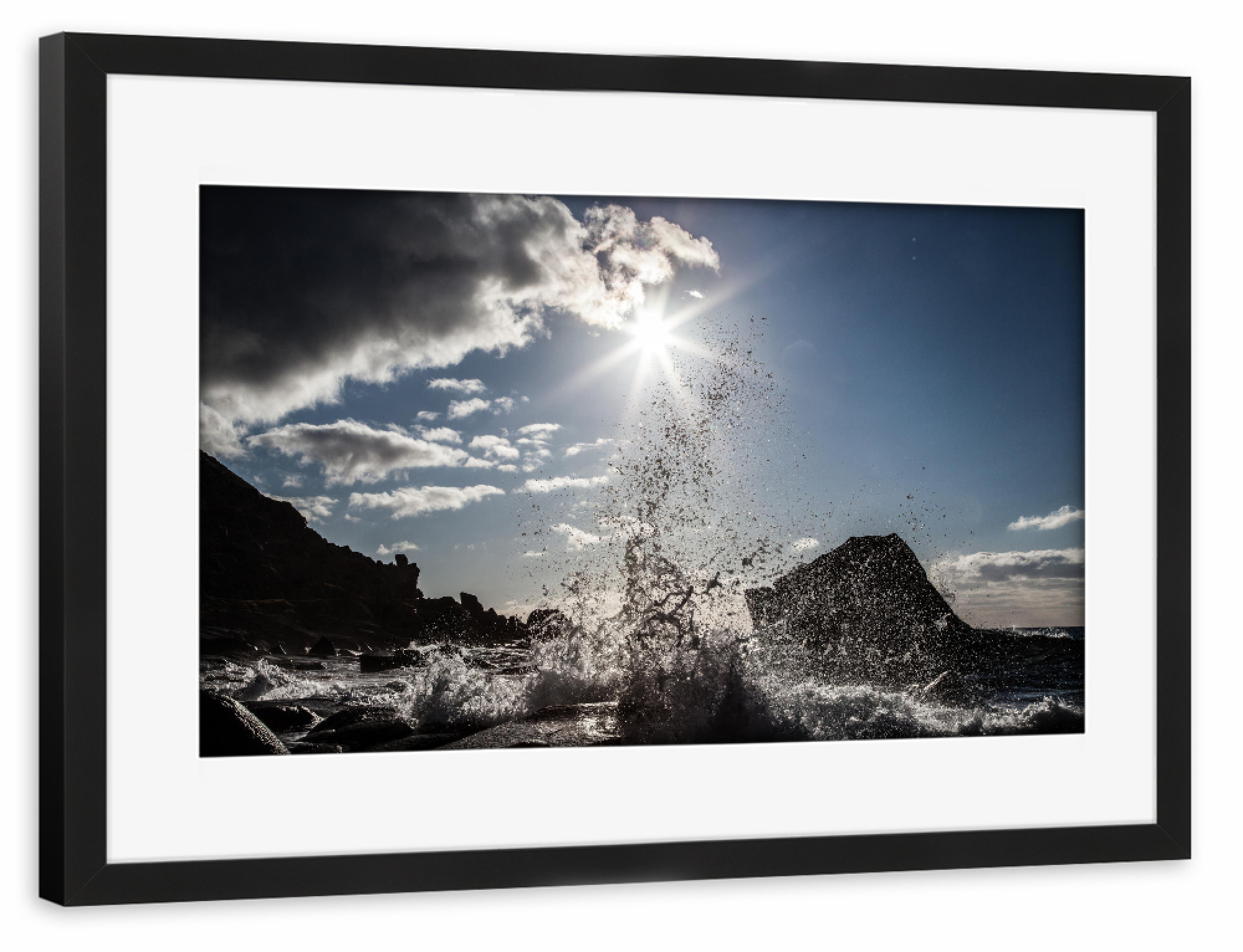 Poster mit Rahmen schwarz "Boiling Ocean" artboxONE - Natur,Reise,Reise / Länder