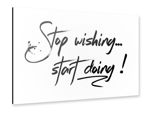 Alu-Dibond "Text Art START DOING" 30x20 cm artboxONE