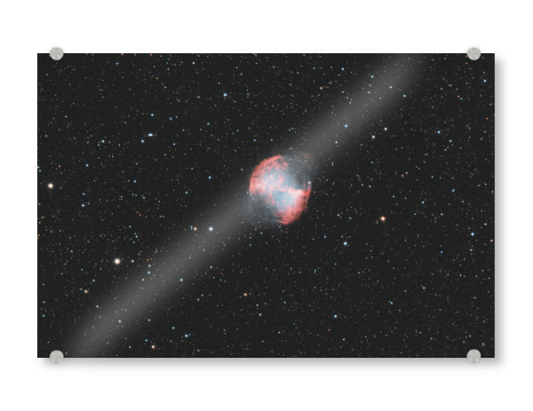 Acrylglasbild "Hantelnebel M27" artboxONE - Natur,Galaxy - Weltraum,Weltall,Milchstraße,Universum,Hantelnebel,Nebel,Astronomie,Astrofotografie,Sterne