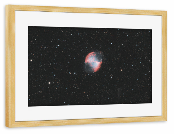 Poster mit Rahmen kiefer "Hantelnebel M27" artboxONE - Natur,Galaxy