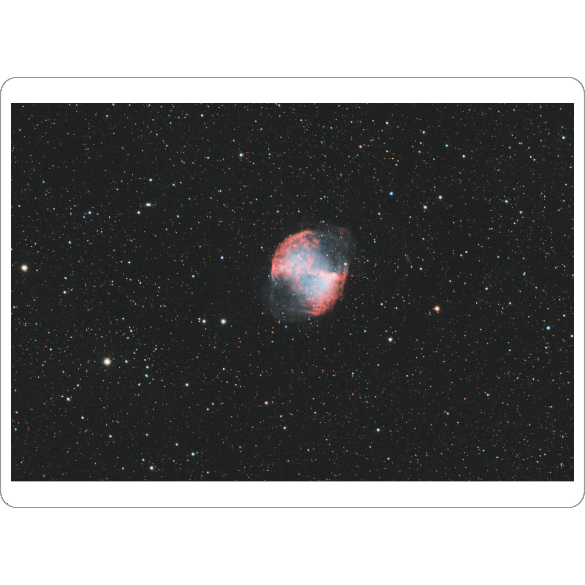 Tischset "Hantelnebel M27" artboxONE - Natur,Galaxy - Weltraum,Weltall,Milchstraße,Universum,Hantelnebel,Nebel,Astronomie,Astrofotografie,Sterne