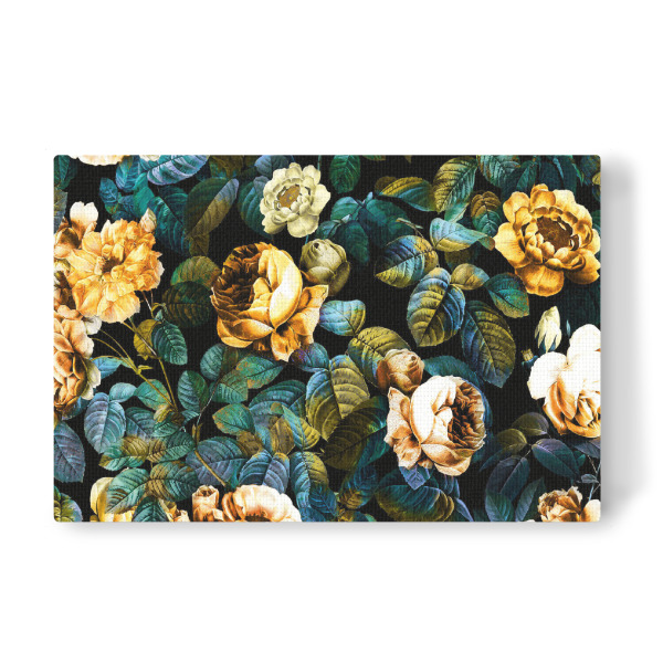 Leinwandbild "NIGHT FOREST IV" artboxONE - Natur,Floral,Festivals - Floral,Flowers,Jungle,Nature,Black,Dark,Garden,Forest,Pattern,Botanical,Tropical