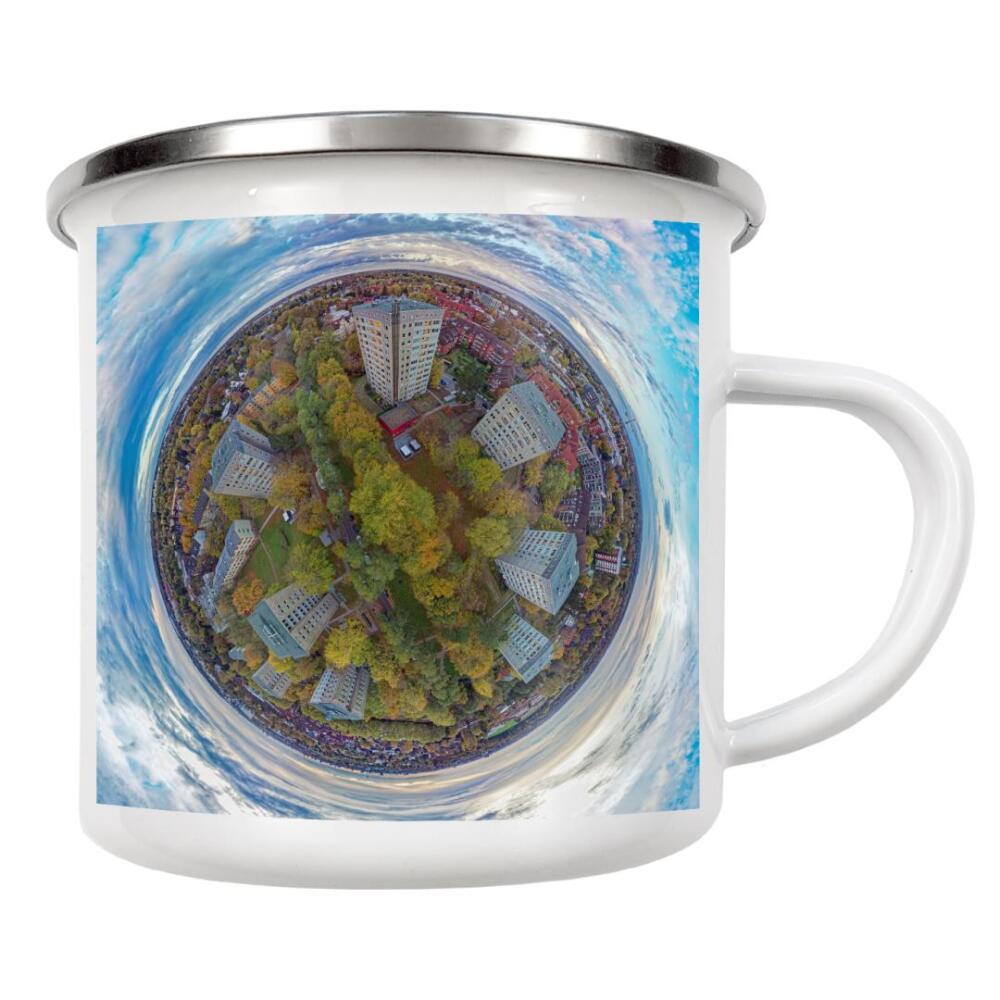Emaille Tasse "Hauskreis Drieschweg Hamburg" artboxONE - Städte,Städte / Hamburg,Reise,Architektur,Reise / Länder