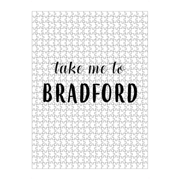 Puzzle Ravensburger "Take me to Bradford" artboxONE - Städte,Typografie,Schwarzweiß,Städte / Weitere
