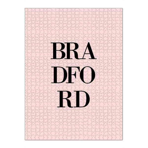 Puzzle Ravensburger "Bradford Rosa" artboxONE - Städte,Typografie,Schwarzweiß,Städte / Weitere