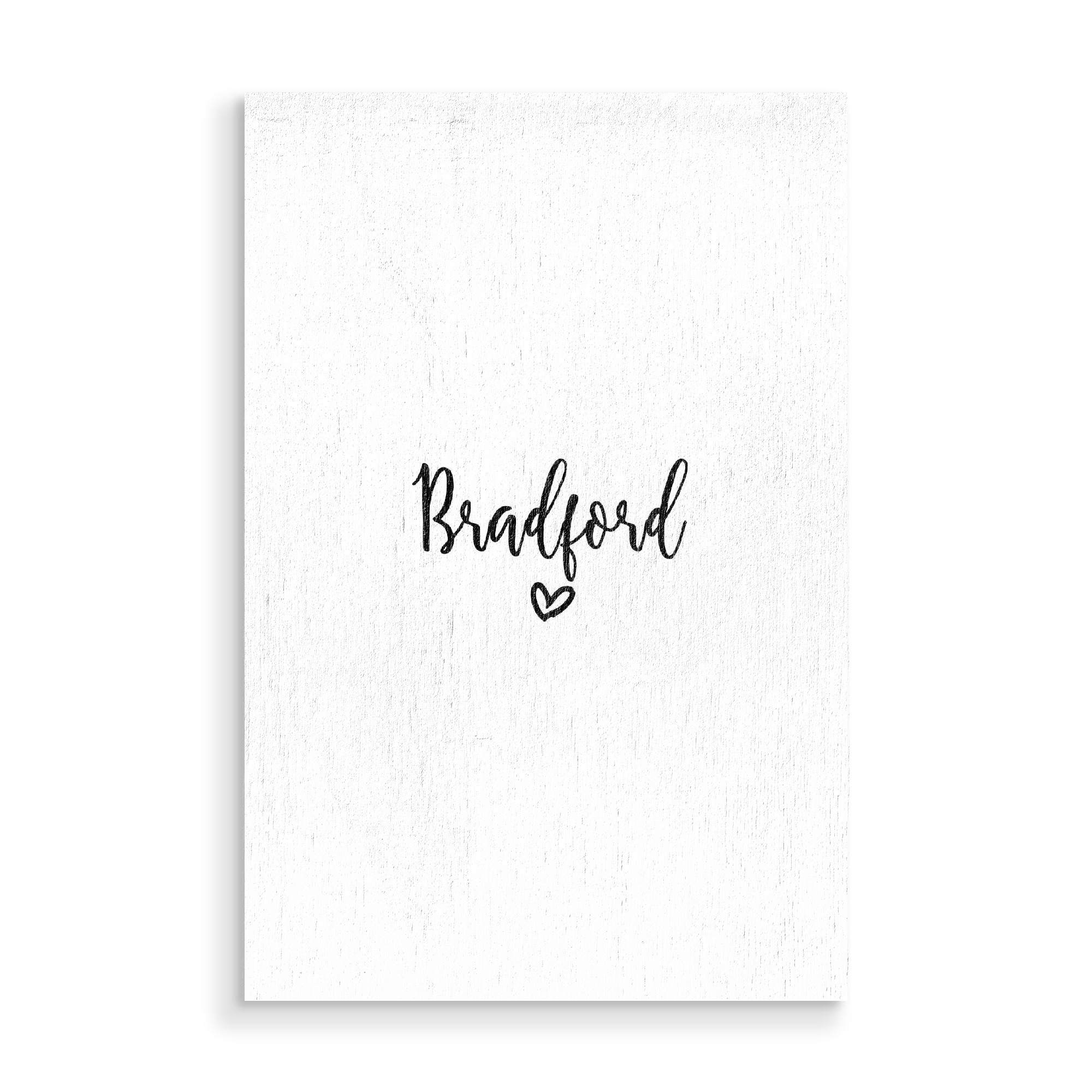 Holzbild "I Heart Bradford" artboxONE - Städte,Typografie,Schwarzweiß,Städte / Weitere