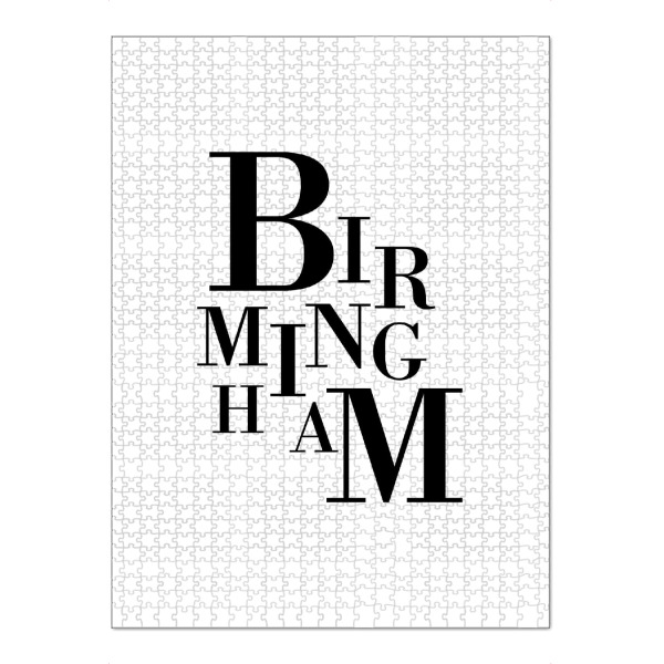Puzzle Ravensburger "Birmingham Buchstabensalat" artboxONE - Städte,Typografie,Schwarzweiß,Städte / Weitere