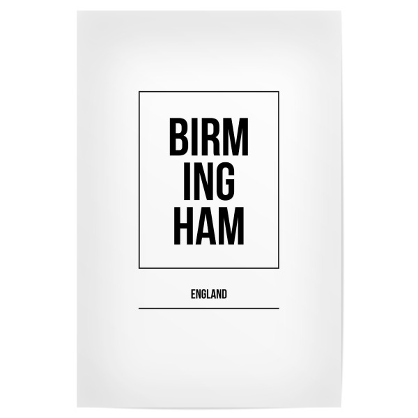 Poster "Birmingham Square" artboxONE - Städte,Typografie,Schwarzweiß,Städte / Weitere