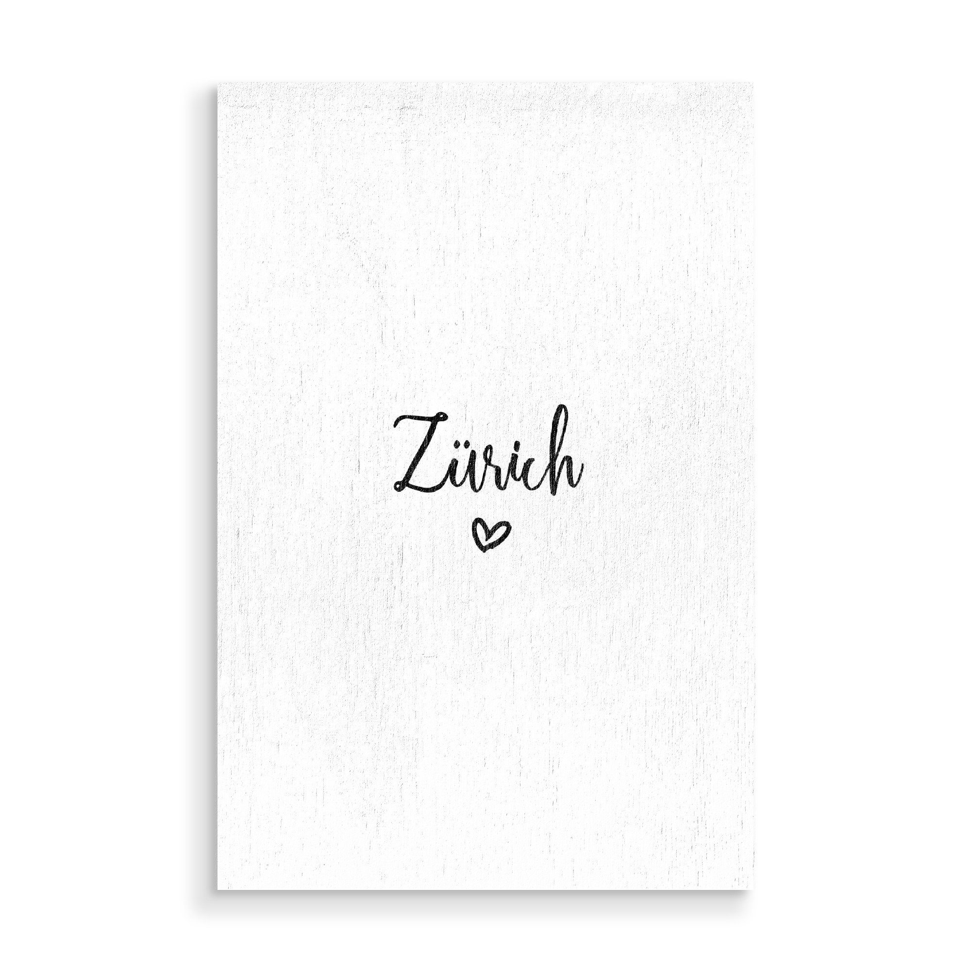 Holzbild "I Heart Zürich" artboxONE - Städte,Typografie,Schwarzweiß,Städte / Zürich - Schweiz,Suisse,Switzerland,Buchstaben,Schrift,Letters,Europa