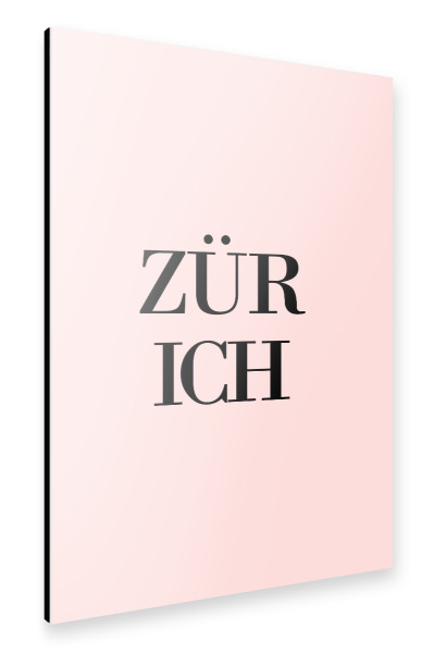 Alu-Dibond "Zürich Rosa" 30x20 cm artboxONE