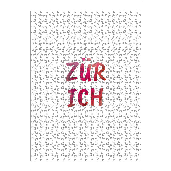 artboxONE Puzzle "Zürich Aquarell Bunt" artboxONE - Städte,Typografie,Städte / Zürich