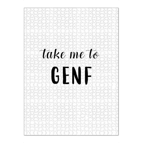 Puzzle Ravensburger "Take me to Genf" artboxONE - Städte,Typografie,Schwarzweiß,Städte / Weitere