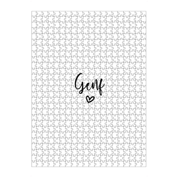 artboxONE Puzzle "I Heart Genf" artboxONE - Städte,Typografie,Schwarzweiß,Städte / Weitere