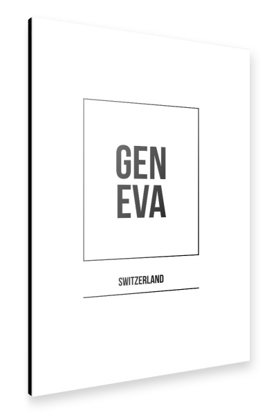 Alu-Dibond "Geneva Square" 30x20 cm artboxONE