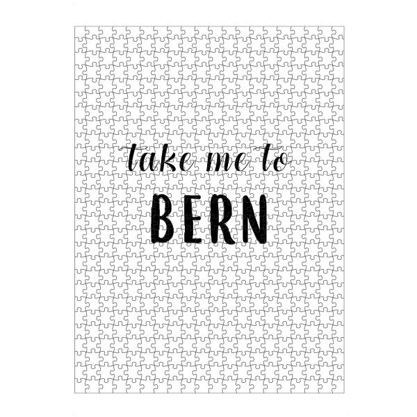 Puzzle Ravensburger "Take me to Bern" artboxONE - Städte,Typografie,Schwarzweiß,Städte / Weitere