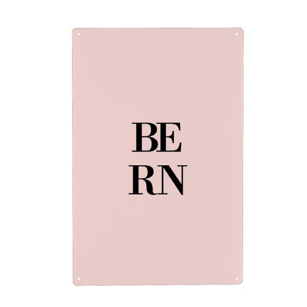 Holzbild "Bern Rosa" artboxONE - Städte,Typografie,Städte / Weitere - Schweiz,Suisse,Switzerland,Buchstaben,Schrift,Letters,Europa
