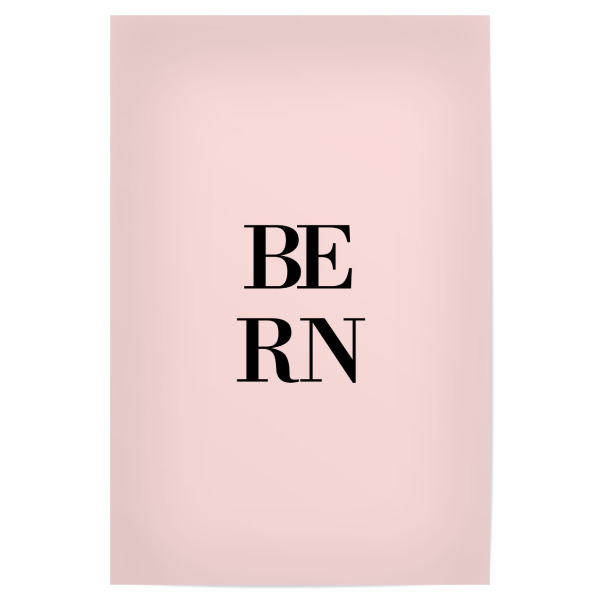 Poster "Bern Rosa" artboxONE - Städte,Typografie,Städte / Weitere - Schweiz,Suisse,Switzerland,Buchstaben,Schrift,Letters,Europa