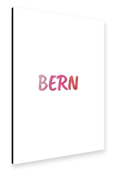 Alu-Dibond "Bern Aquarell Bunt" 30x20 cm artboxONE