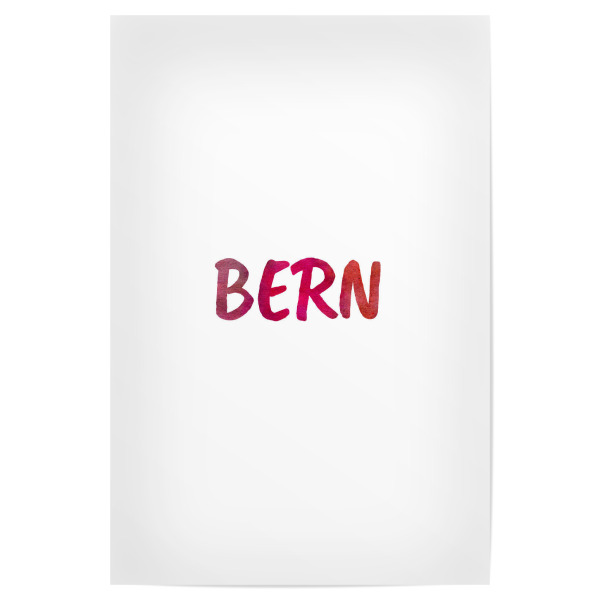 Poster 30x20 cm "Bern Aquarell Bunt" artboxONE - Städte,Typografie,Städte / Weitere - Schweiz,Suisse,Switzerland,Buchstaben,Schrift,Letters,Europa