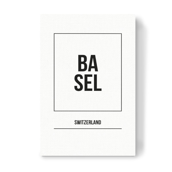 Leinwandbild "Basel Square" artboxONE - Städte,Typografie,Schwarzweiß,Städte / Weitere - Schweiz,Suisse,Switzerland,Buchstaben,Schrift,Letters,Europa