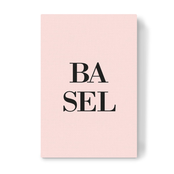 Leinwandbild "Basel Rosa" artboxONE - Städte,Typografie,Städte / Weitere - Schweiz,Suisse,Switzerland,Buchstaben,Schrift,Letters,Europa