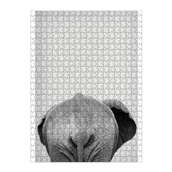 Puzzle Ravensburger "Elephant 05" artboxONE - Natur,Für Kinder,Tiere,Schwarzweiß