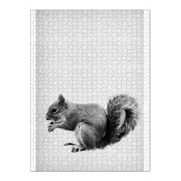 Puzzle Ravensburger "Squirrel 03" artboxONE - Natur,Für Kinder,Tiere,Abstrakt,Schwarzweiß - Eichhörnchen,Tier,Squirrel,Süss,Natur,Pelz,Fell