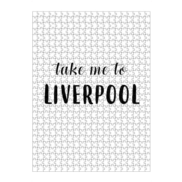 Puzzle Ravensburger "Take me to Liverpool" artboxONE - Städte,Typografie,Schwarzweiß,Städte / Weitere