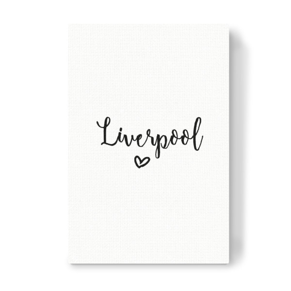 Leinwandbild "I Heart Liverpool" artboxONE - Städte,Typografie,Schwarzweiß,Städte / Weitere