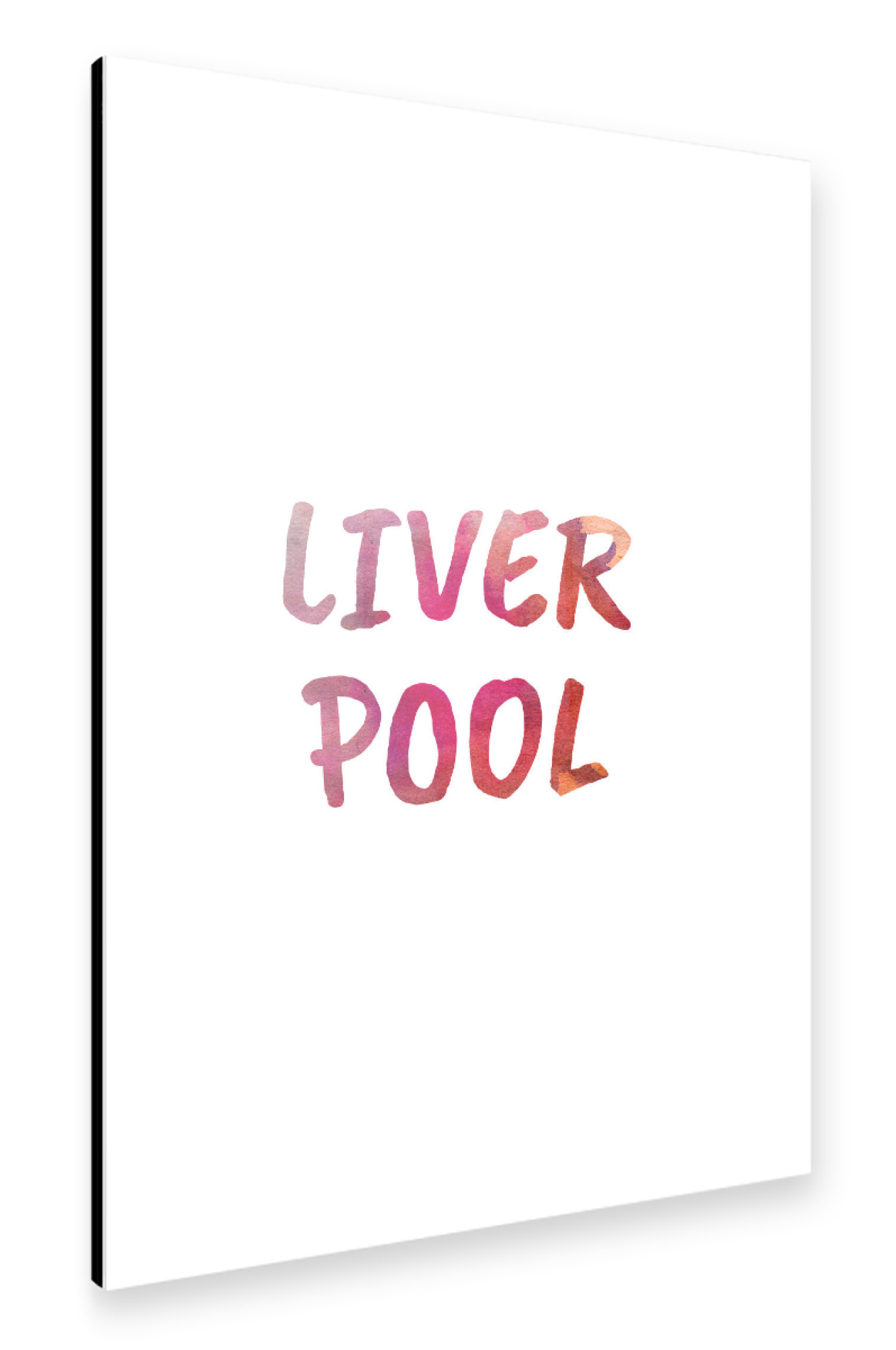 Alu-Dibond "Liverpool Aquarell Bunt" 30x20 cm artboxONE