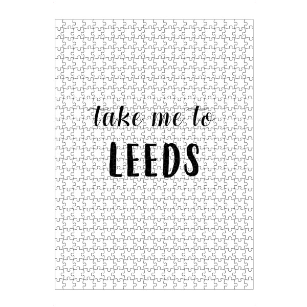 Puzzle Ravensburger "Take me to Leeds" artboxONE - Städte,Typografie,Schwarzweiß,Städte / Weitere