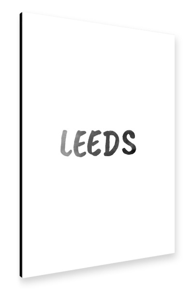 Alu-Dibond "Leeds Aquarell SW" 30x20 cm artboxONE