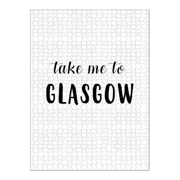 Puzzle Ravensburger "Take me to Glasgow" artboxONE - Städte,Typografie,Schwarzweiß,Städte / Weitere