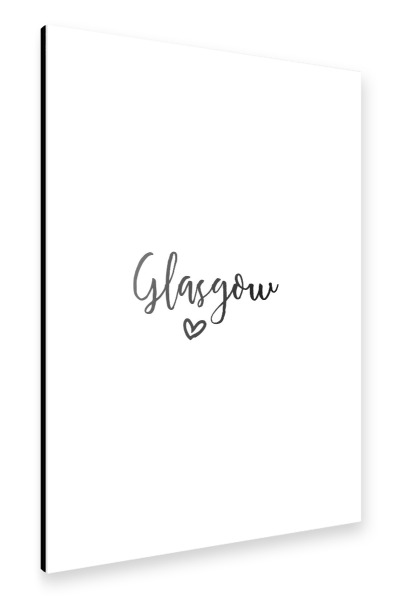 Alu-Dibond "I Heart Glasgow" 30x20 cm artboxONE