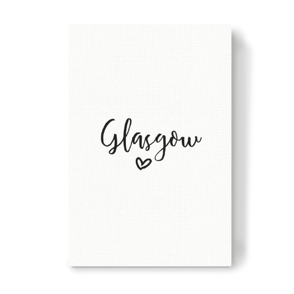 Leinwandbild "I Heart Glasgow" artboxONE - Städte,Typografie,Schwarzweiß,Städte / Weitere
