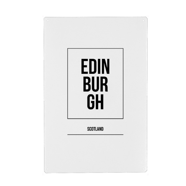 Holzbild "Edinburgh Square" artboxONE - Städte,Typografie,Schwarzweiß,Städte / Weitere
