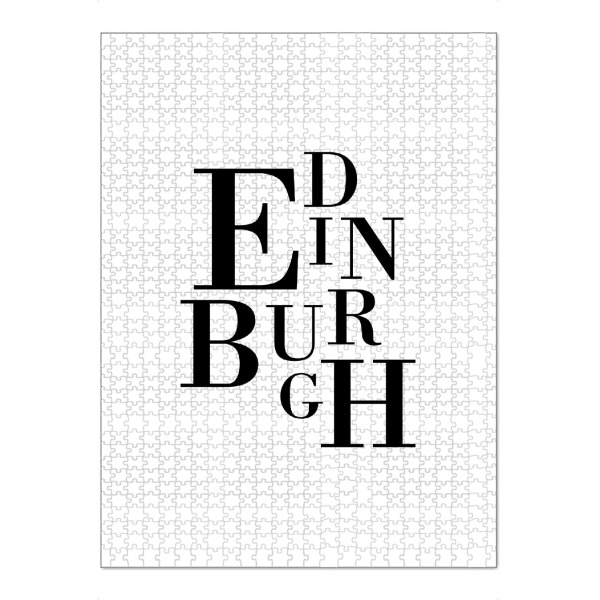 Puzzle Ravensburger "Edinburgh Buchstabensalat" artboxONE - Städte,Typografie,Schwarzweiß,Städte / Weitere