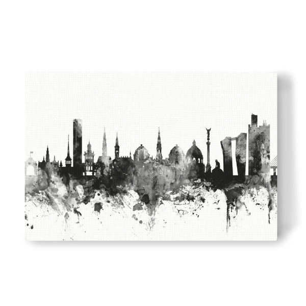 Leinwandbild "Copenhagen Denmark Skyline" artboxONE - Städte,Reise,Schwarzweiß