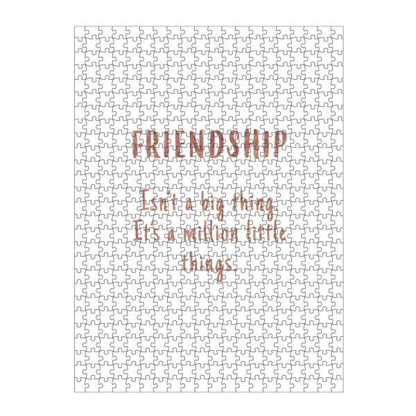 artboxONE Puzzle "Friendship!" artboxONE - Typografie,Liebe,Für Mama,Für Papa - Freundschaft,Friendship,Million,Things,Typo,Typografie