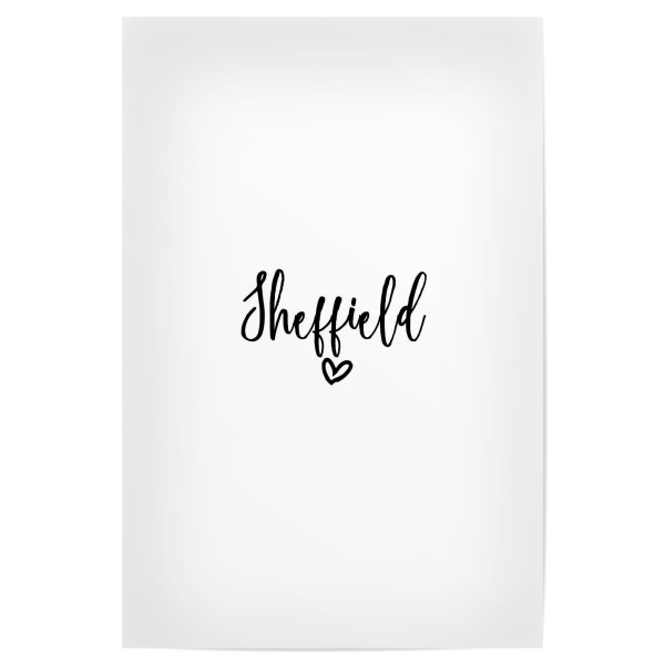 Poster 30x20 cm "I Heart Sheffield" artboxONE - Städte,Typografie,Schwarzweiß,Städte / Weitere