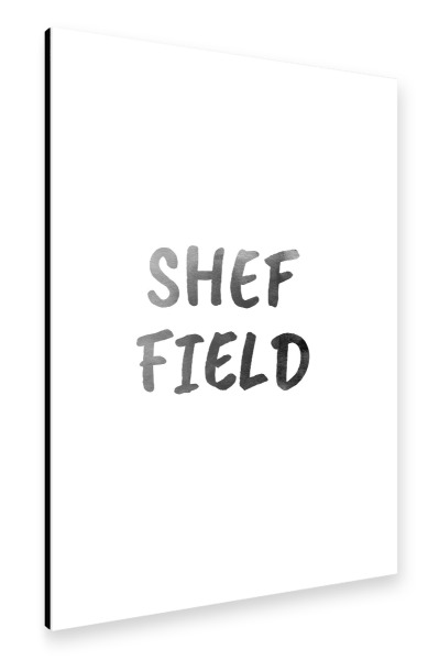 Alu-Dibond "Sheffield Aquarell SW" 30x20 cm artboxONE